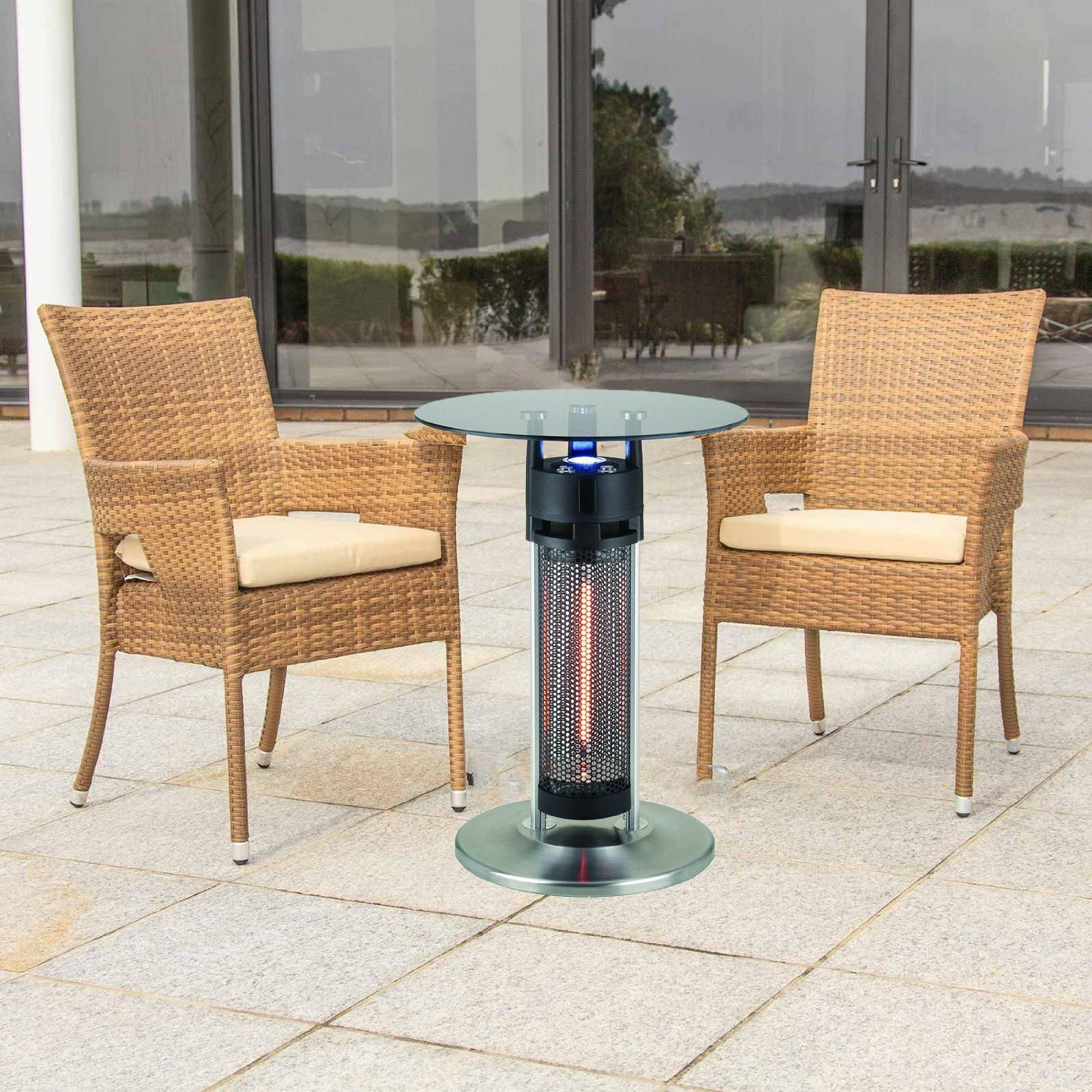 Energ 1400w Electric Infrared Bistro Table Patio Heater with regard to dimensions 1499 X 1499