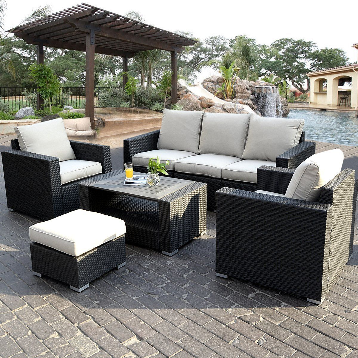 Fds 7pc Rattan Outdoor Garden Furniture Patio Corner Sofa intended for sizing 1200 X 1200