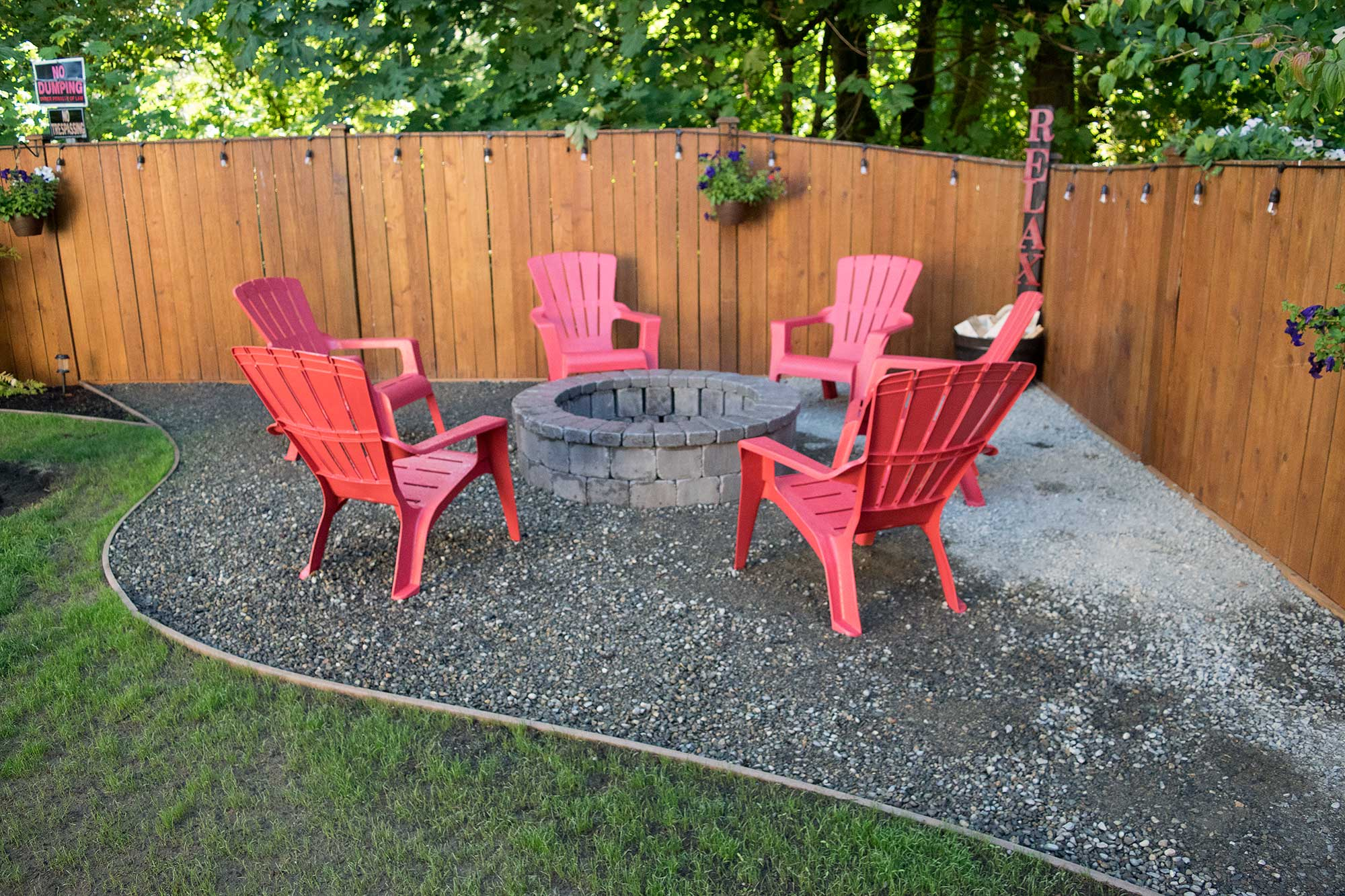 Fire Pit Fence Patio Backyard Thurston County Landscaping pertaining to sizing 2000 X 1333