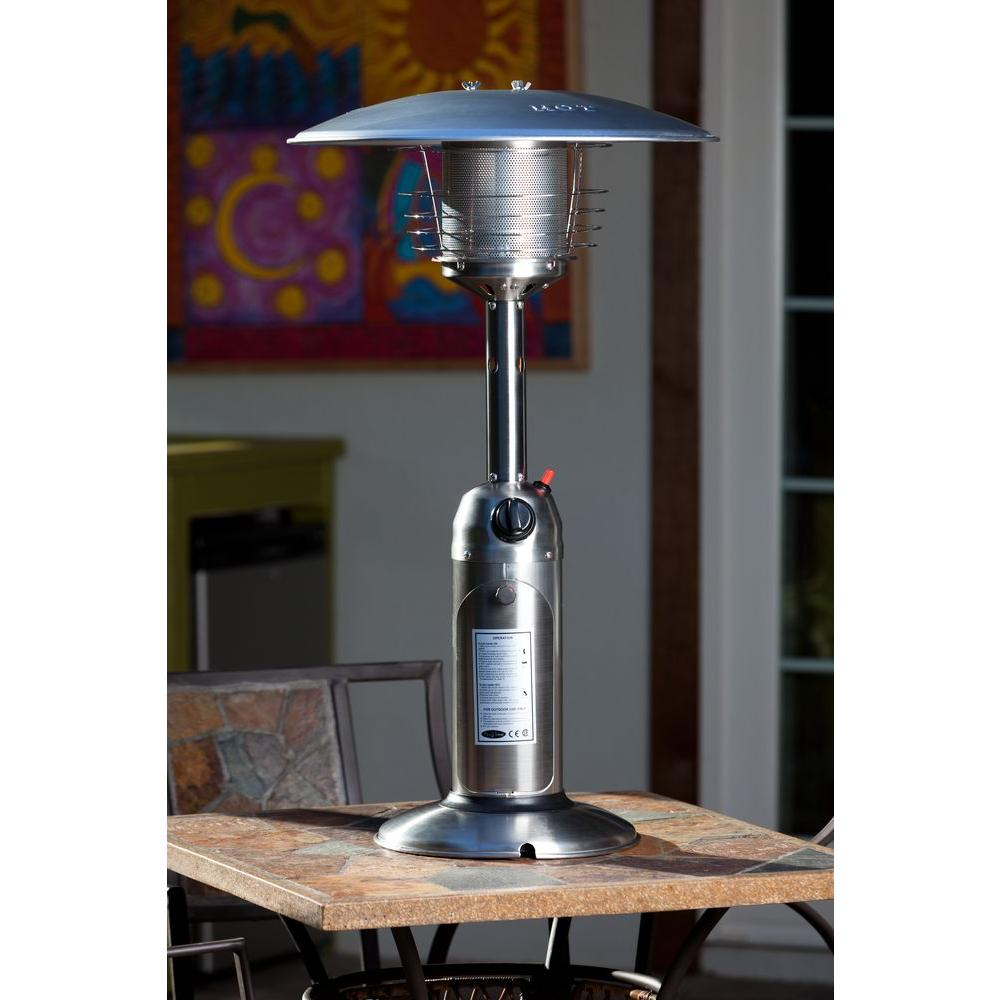 Fire Sense 10000 Btu Stainless Steel Tabletop Propane Gas Patio Heater pertaining to dimensions 1000 X 1000