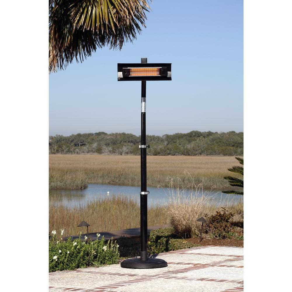 Fire Sense 1500 Watt Telescoping Offset Pole Mounted Infrared Electric Patio Heater intended for measurements 1000 X 1000