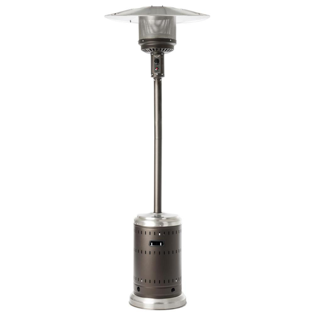 Fire Sense 46000 Btu Ash And Stainless Steel Gas Patio Heater throughout sizing 1000 X 1000