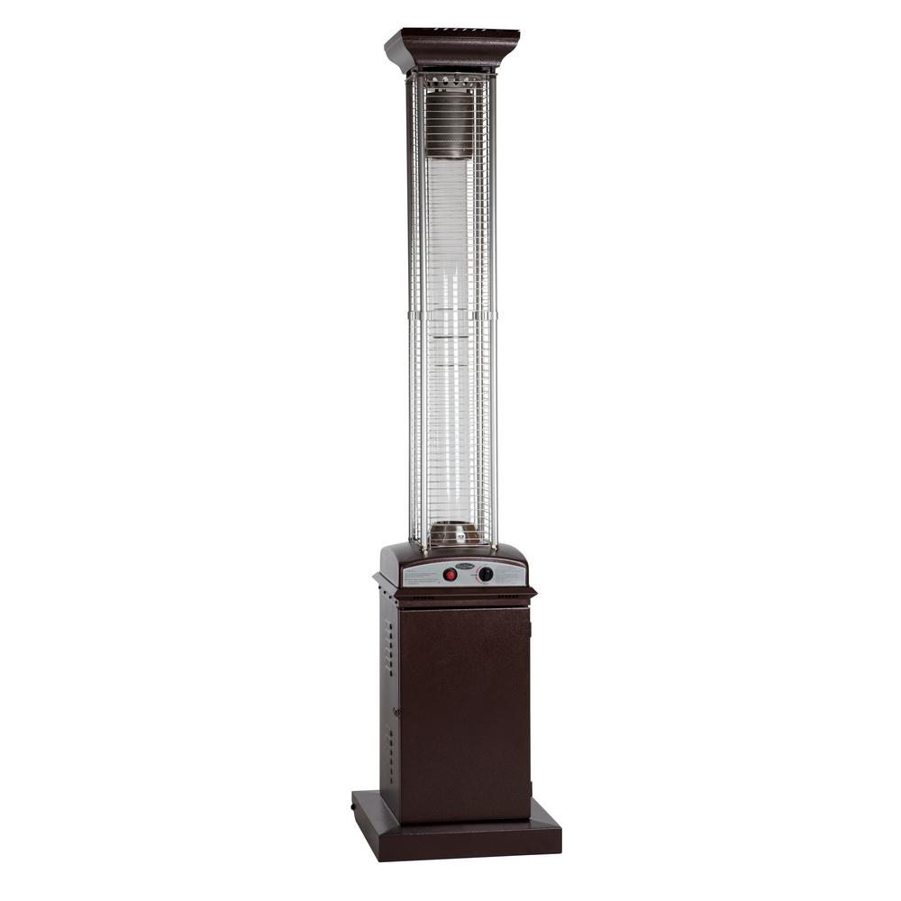 Fire Sense 46000 Btu Hammered Bronze Finish Square Flame Patio Heater for measurements 1000 X 1000