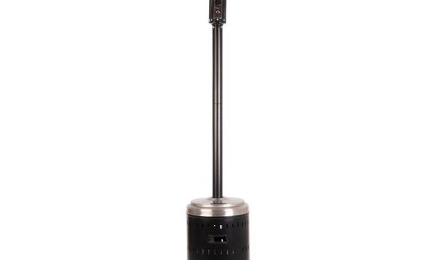 Fire Sense 46000 Btu Onyx And Stainless Steel Gas Patio Heater pertaining to dimensions 1000 X 1000