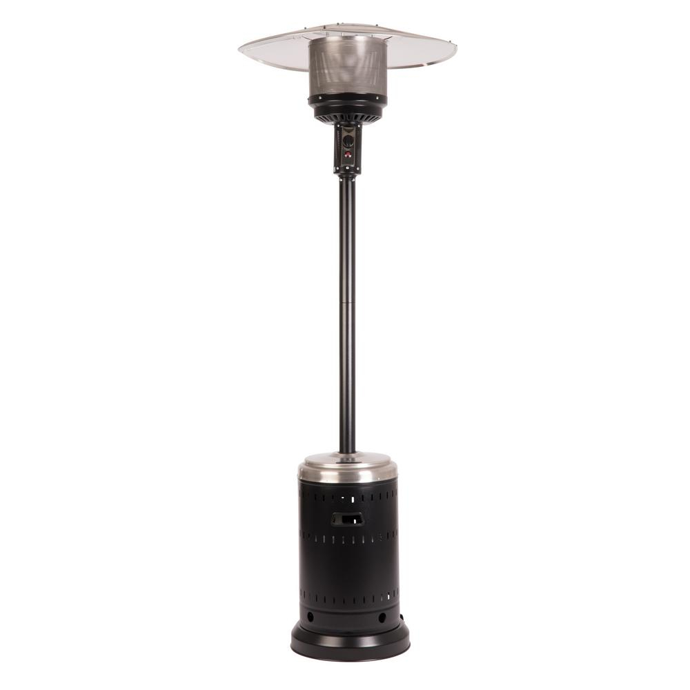 Fire Sense 46000 Btu Onyx And Stainless Steel Gas Patio Heater pertaining to dimensions 1000 X 1000