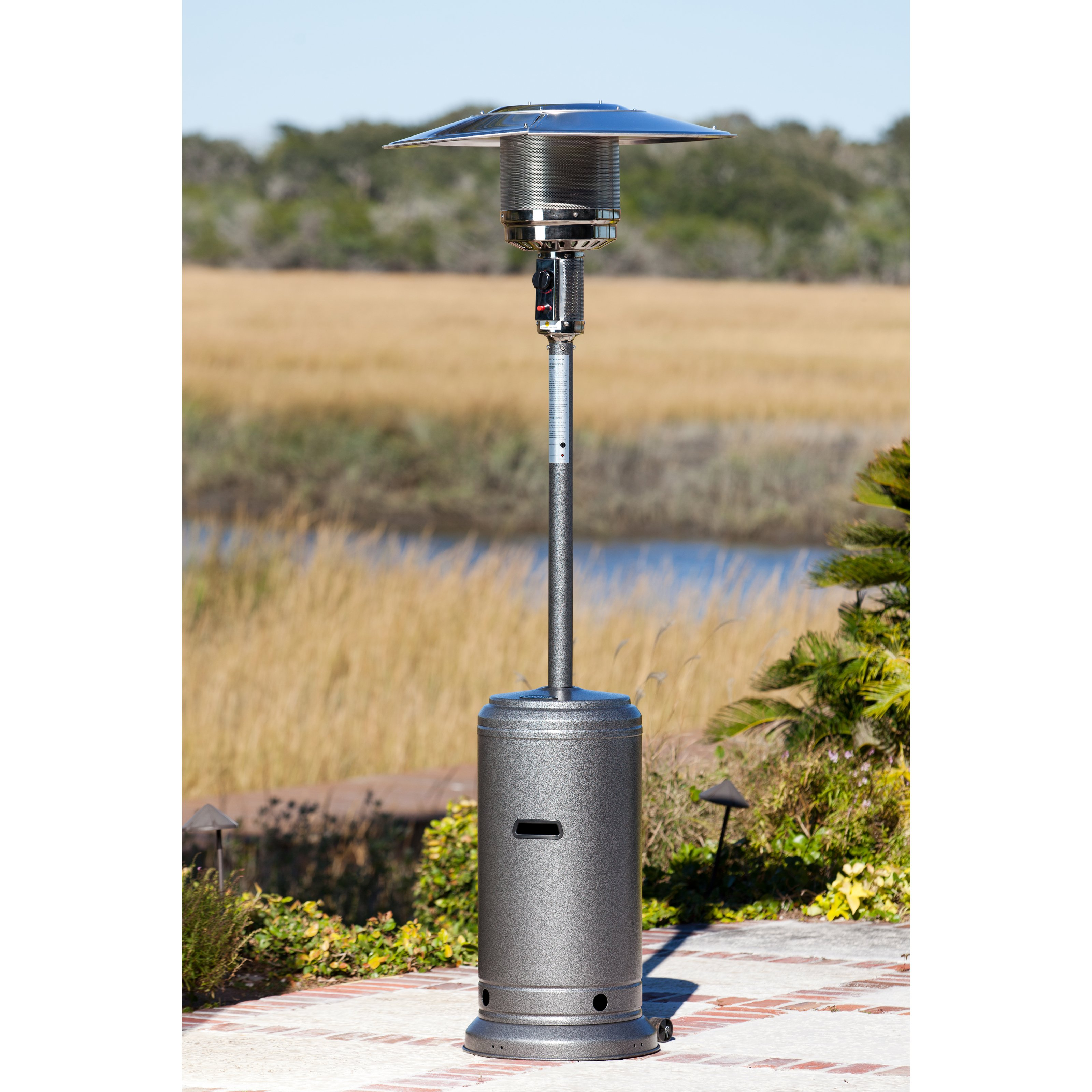 Fire Sense Hammer Tone Silver Standard Series Patio Heater Walmart with proportions 3200 X 3200