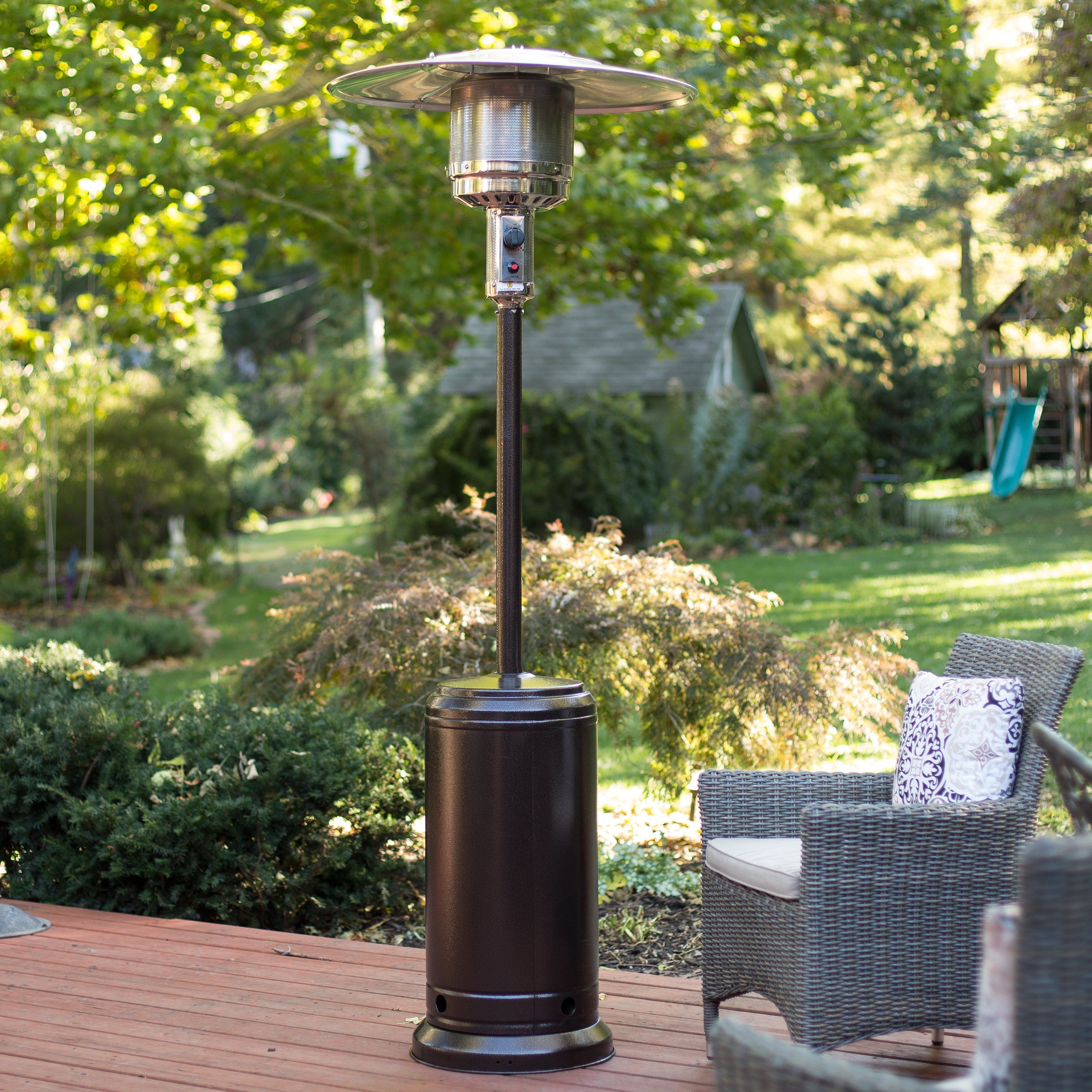 Fire Sense Hammered Bronze Patio Heater Smart Spaces Heat regarding measurements 3200 X 3200