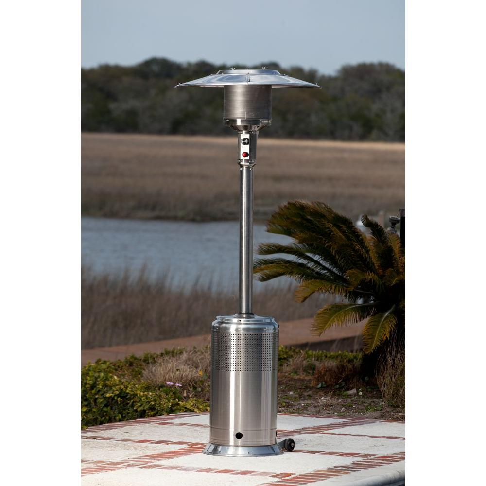 Fire Sense Pro Series 46000 Btu Stainless Steel Propane Gas Patio Heater with measurements 1000 X 1000
