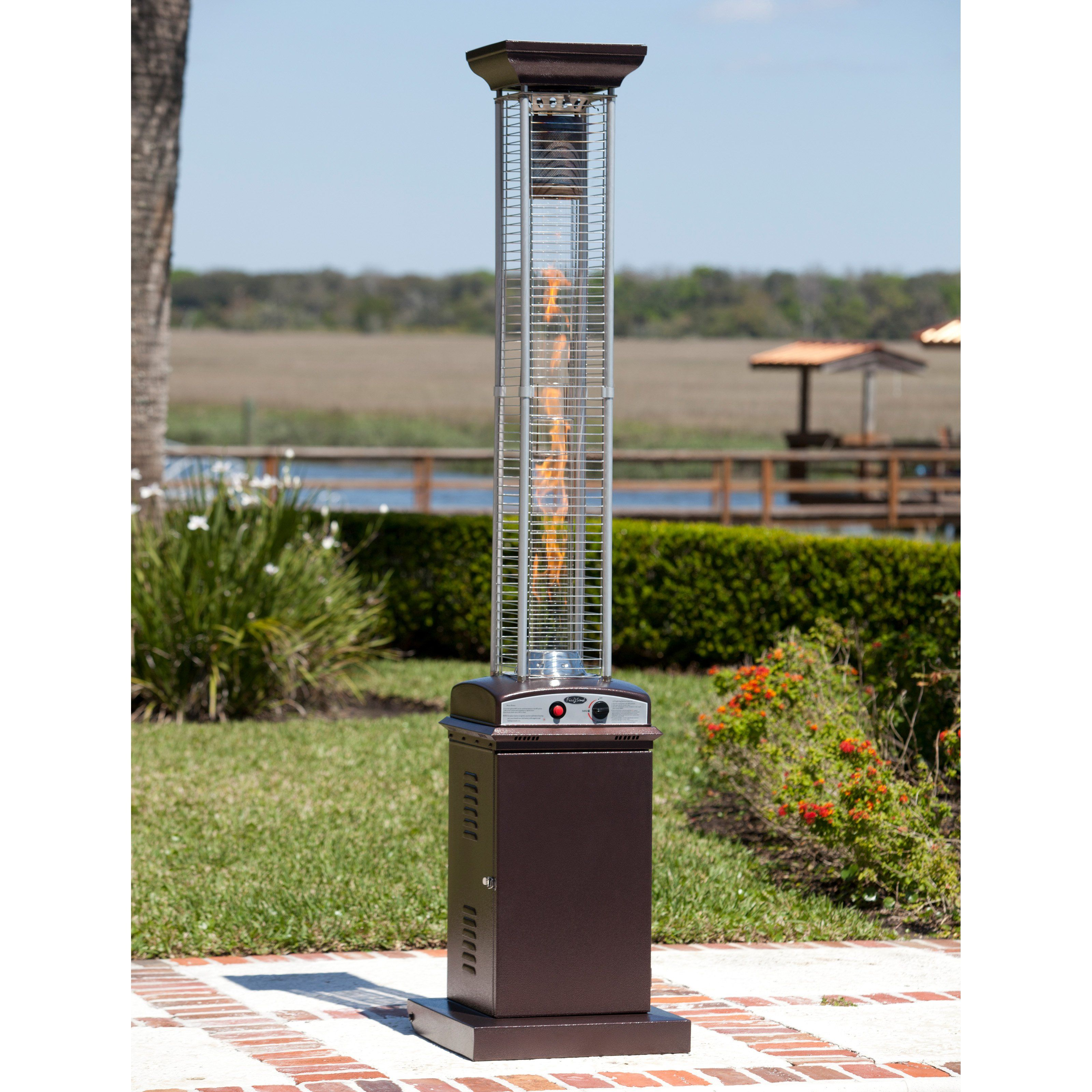 Fire Sense Square Flame Patio Heater From Hayneedle In inside measurements 3200 X 3200