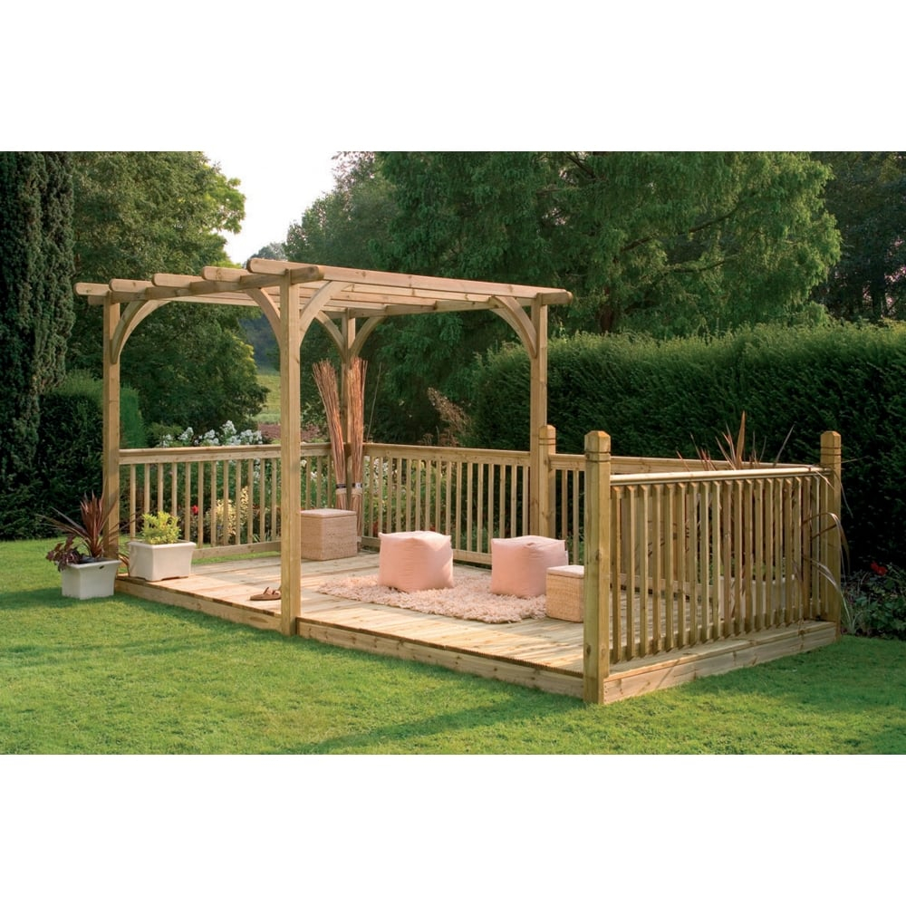 Forest Garden Ultima Pergola Patio Decking Kit 24 X 48m in size 1000 X 1000