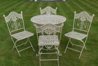 French Ornate Cream Wrought Iron Metal Garden Table And intended for proportions 1440 X 1080