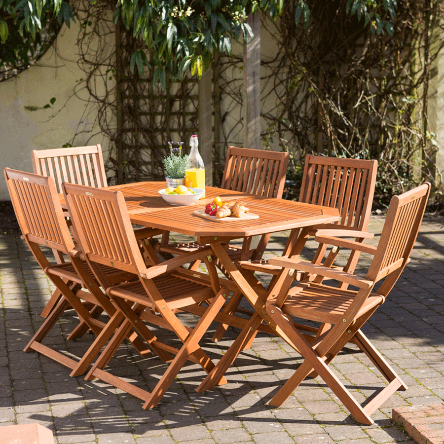 Fsc Country Hardwood 6 Seater Garden Furniture Set In 2019 regarding sizing 900 X 900