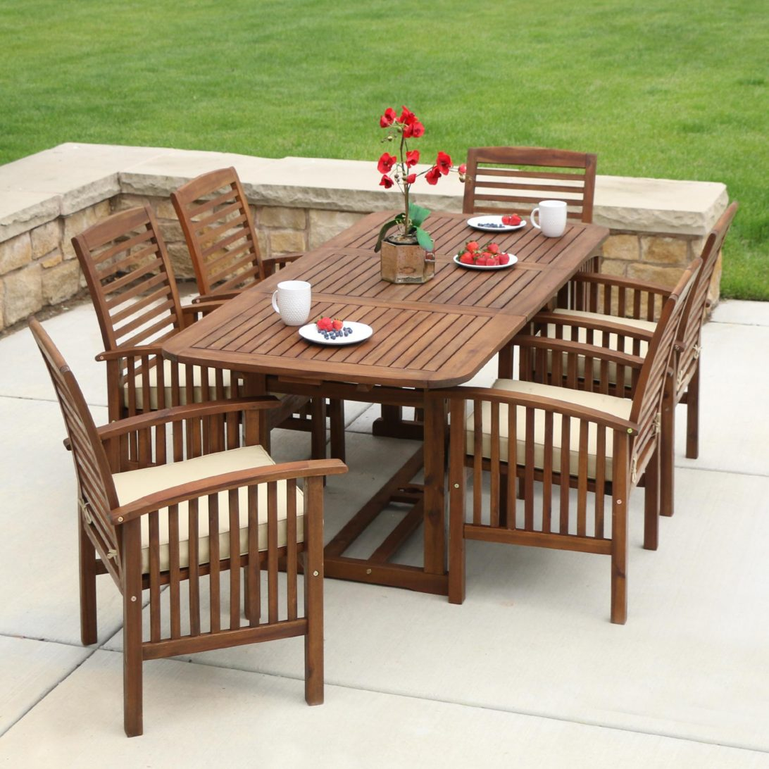 Furniture We Furniture Solid Acacia Wood Patio Chairs Set for size 1092 X 1092