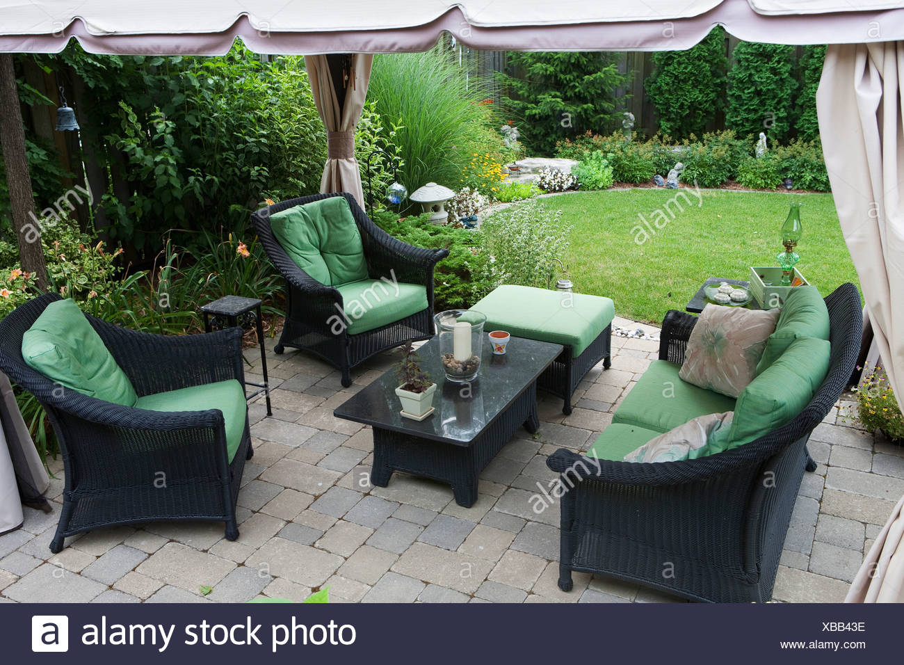 Garden Outdoor Furniture Cushion Stock Photos Garden regarding sizing 1300 X 956