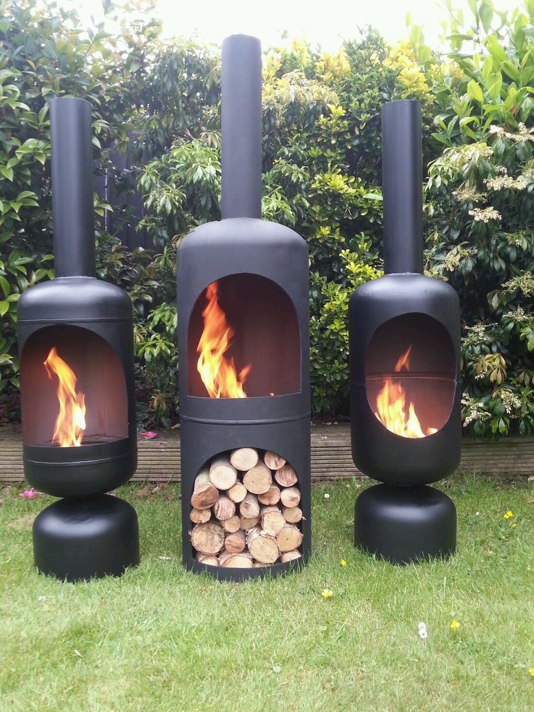 Gas Bottle Wood Burner Log Burner Chimineapatio Heater inside proportions 1101 X 1468