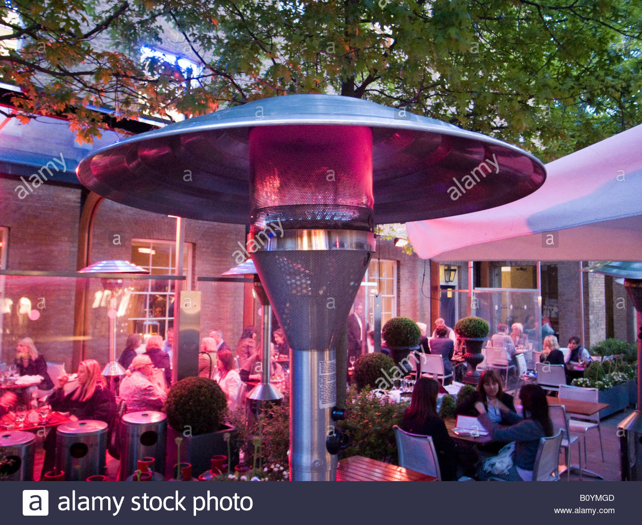 Gas Patio Heater Outside Restaurant London Uk Stock Photo intended for measurements 1300 X 1064