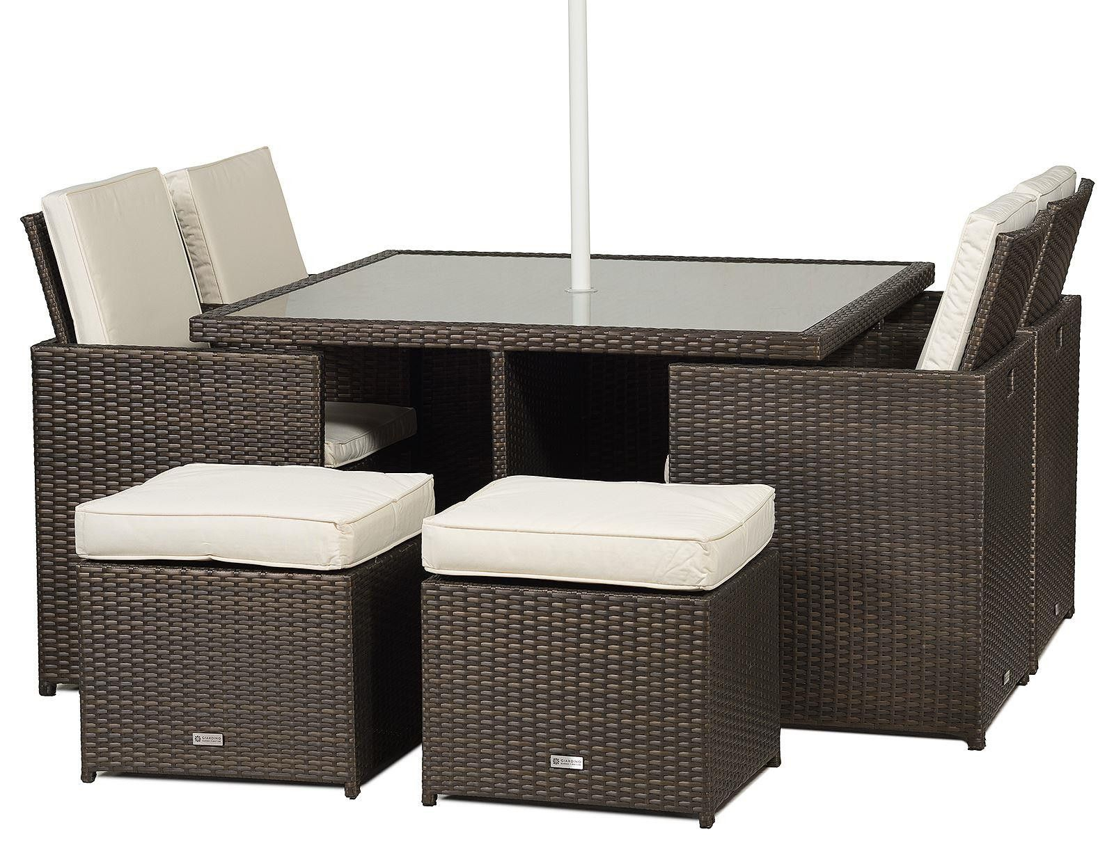 Giardino Rattan Garden Furniture 4 Seat Cube Dining Set intended for sizing 1600 X 1216