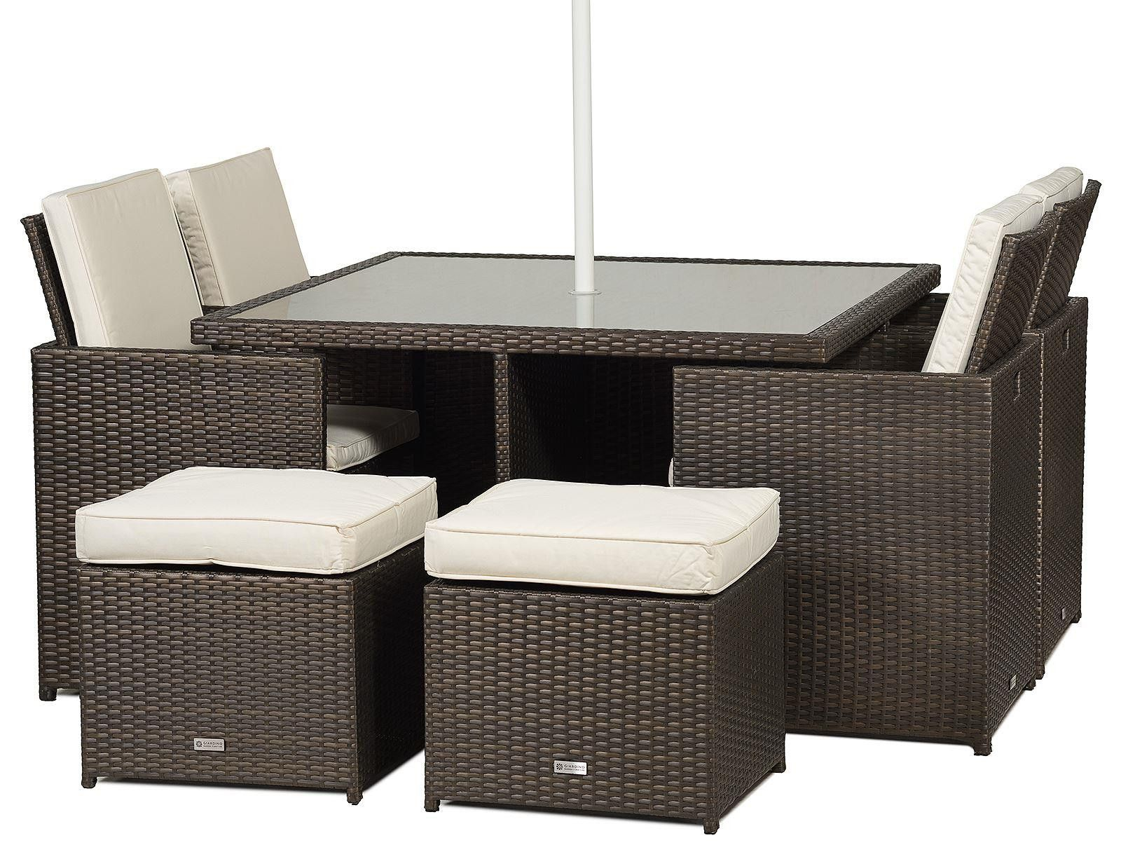 Giardino Rattan Garden Furniture 4 Seat Cube Dining Set regarding size 1600 X 1216
