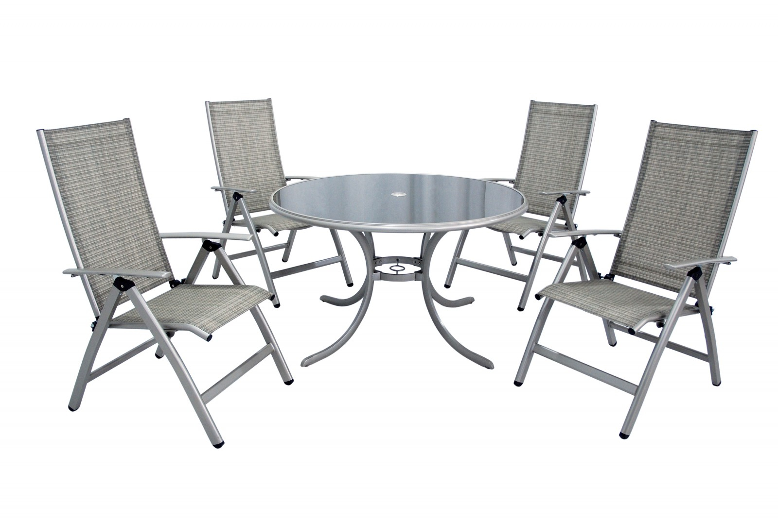 Gold Coast 4 Seat Recliner Round Table Set for proportions 1600 X 1071