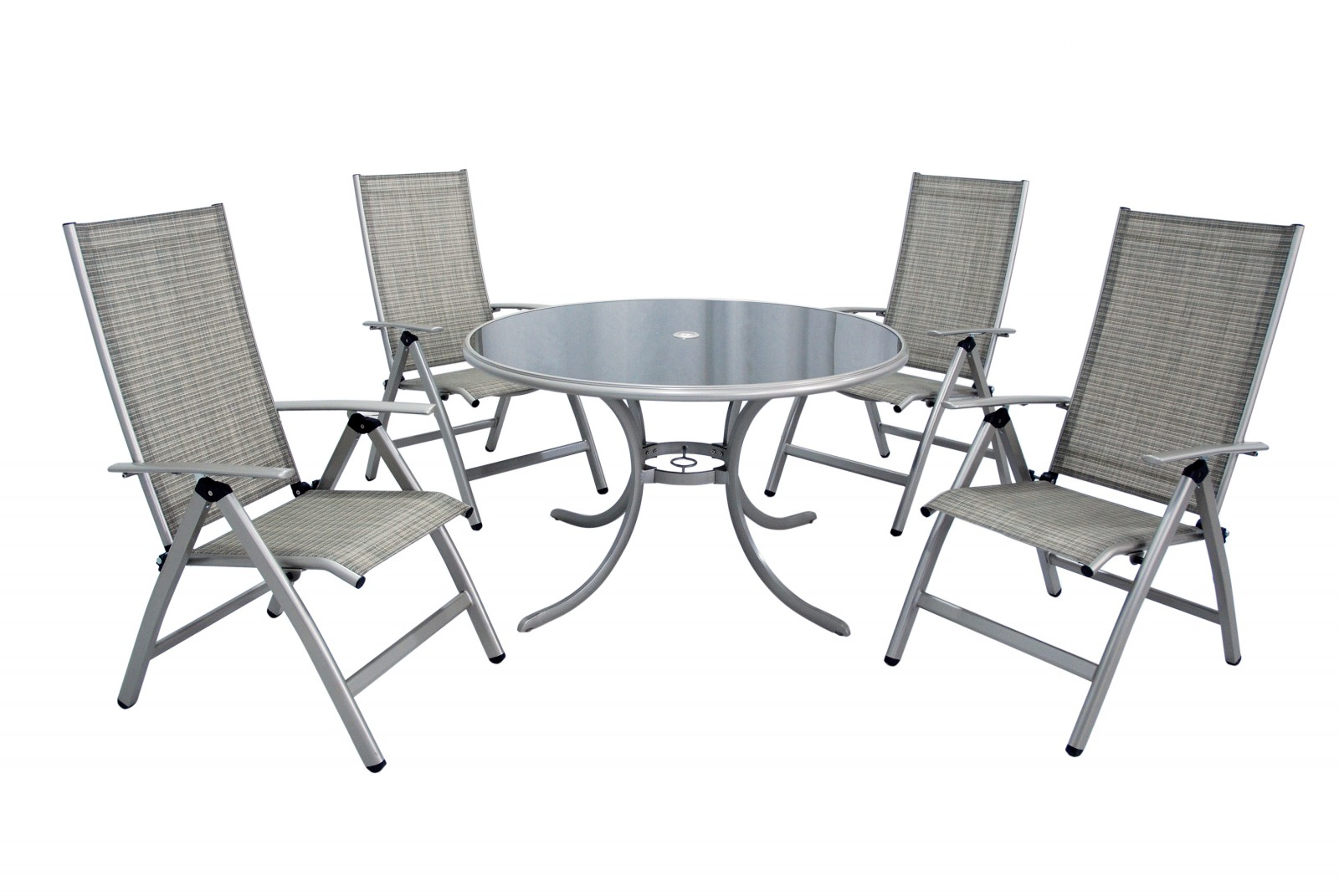 Gold Coast 4 Seat Recliner Round Table Set pertaining to size 1600 X 1071