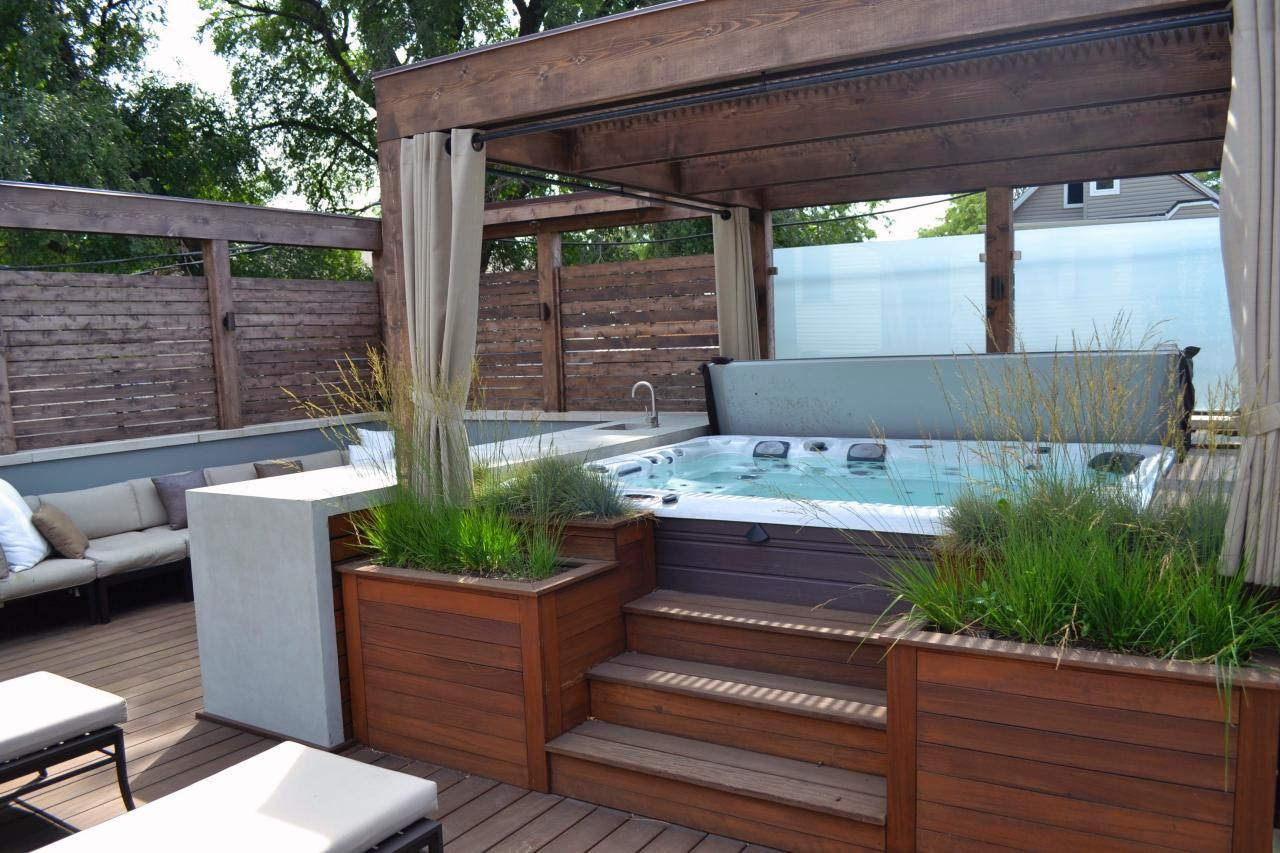 Gorgeous Decks And Patios With Hot Tubs Diy Deck Building for proportions 1280 X 853