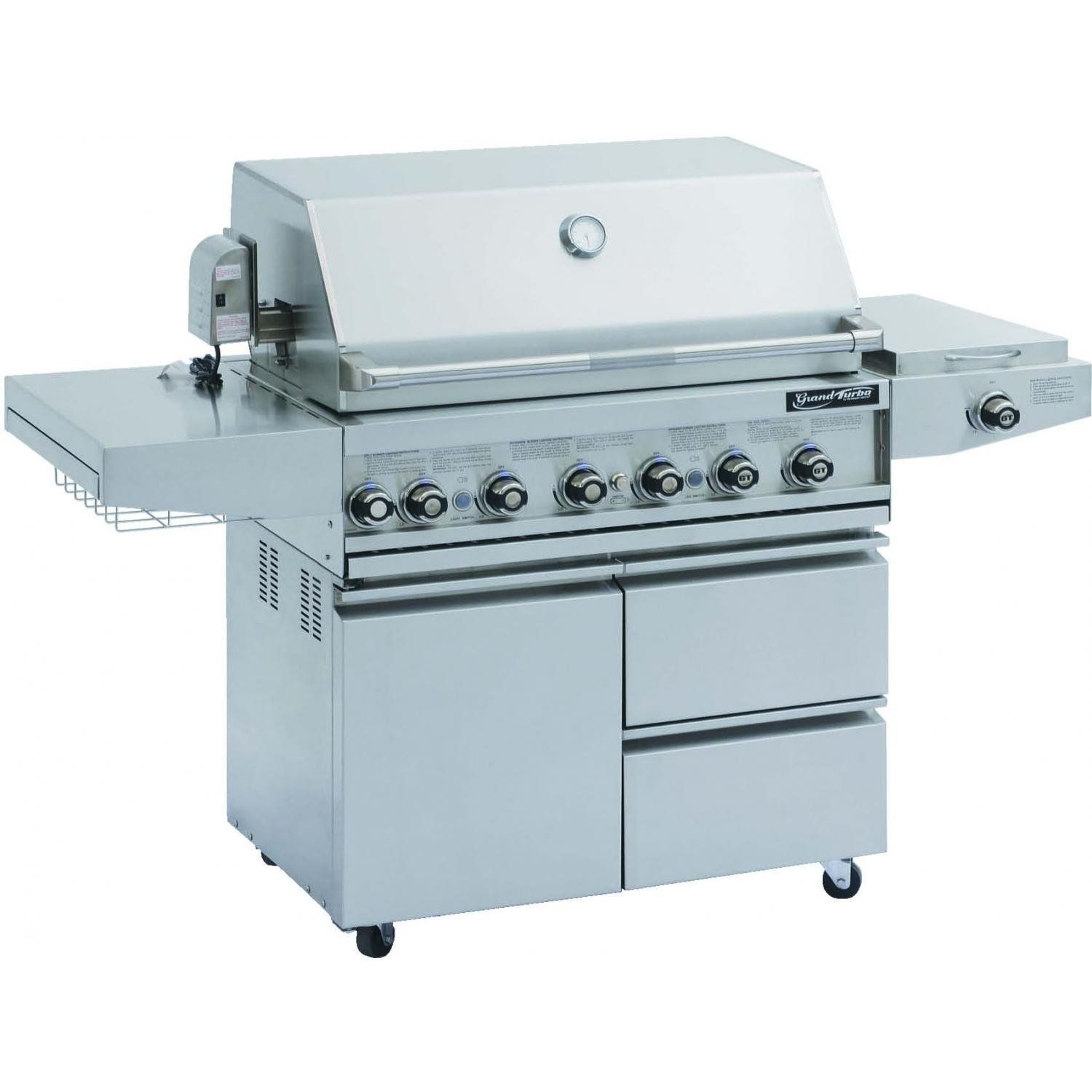 Grand Turbo Barbeques Galore 38 Inch Propane Gas Grill On for measurements 1500 X 1500