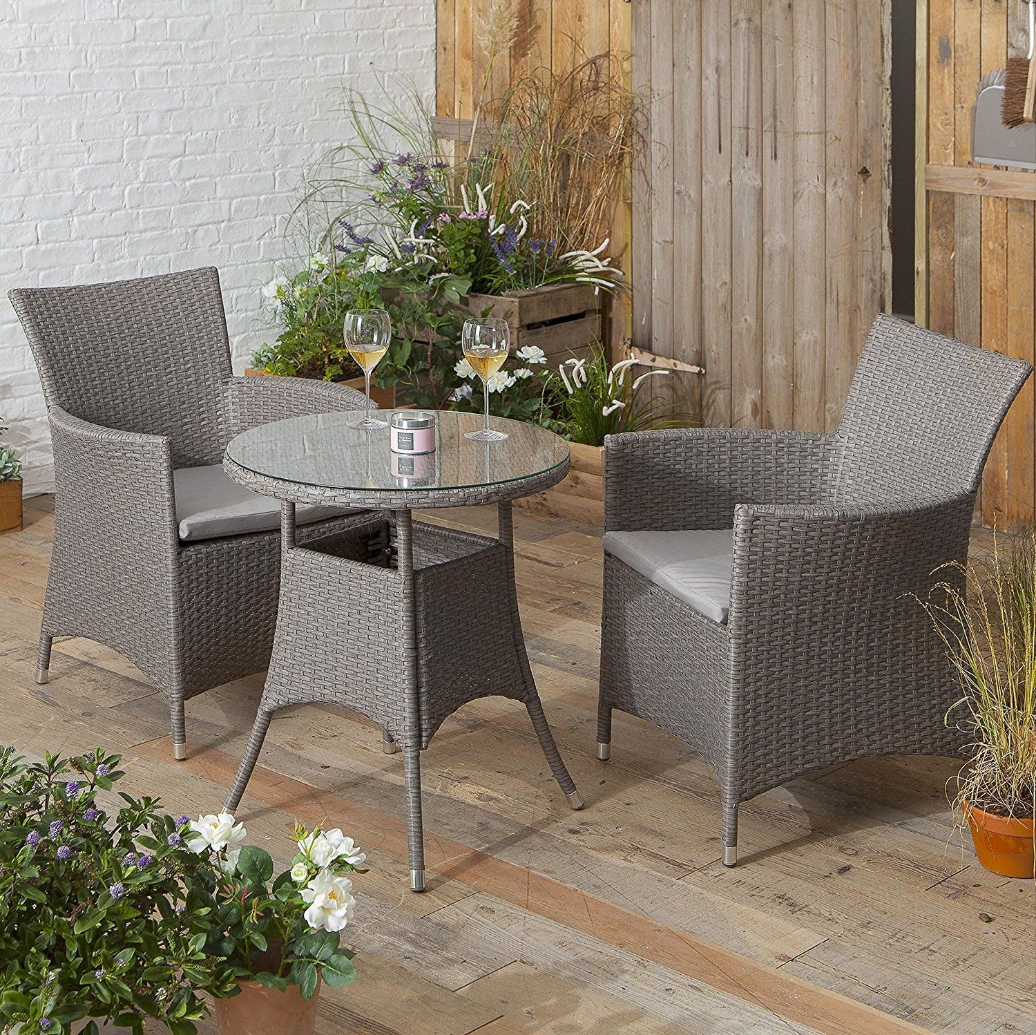 Great Value And Stylish Rattan Style Bistro Set Garden Patio pertaining to measurements 1500 X 1498