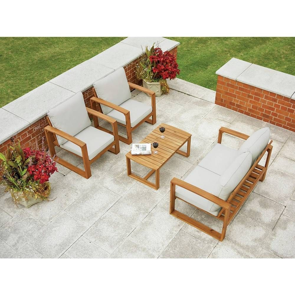 Greenhurst Rimini Garden Sofa Set Natural Garden throughout dimensions 1000 X 1000