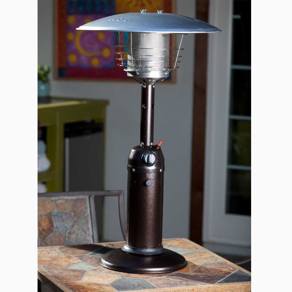 Hammertone Bronze Finish Table Top Patio Heater intended for proportions 1200 X 1200