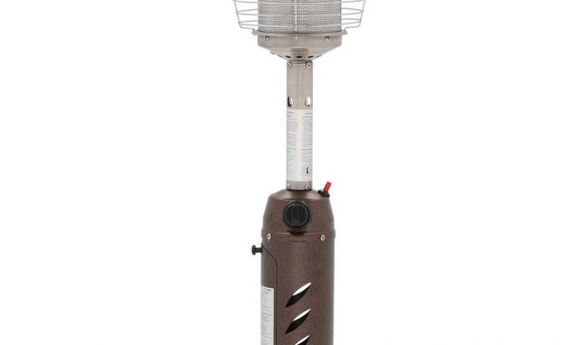 Hampton Bay 11000 Btu Powder Coated Bronze Tabletop Propane Patio Heater for size 1000 X 1000