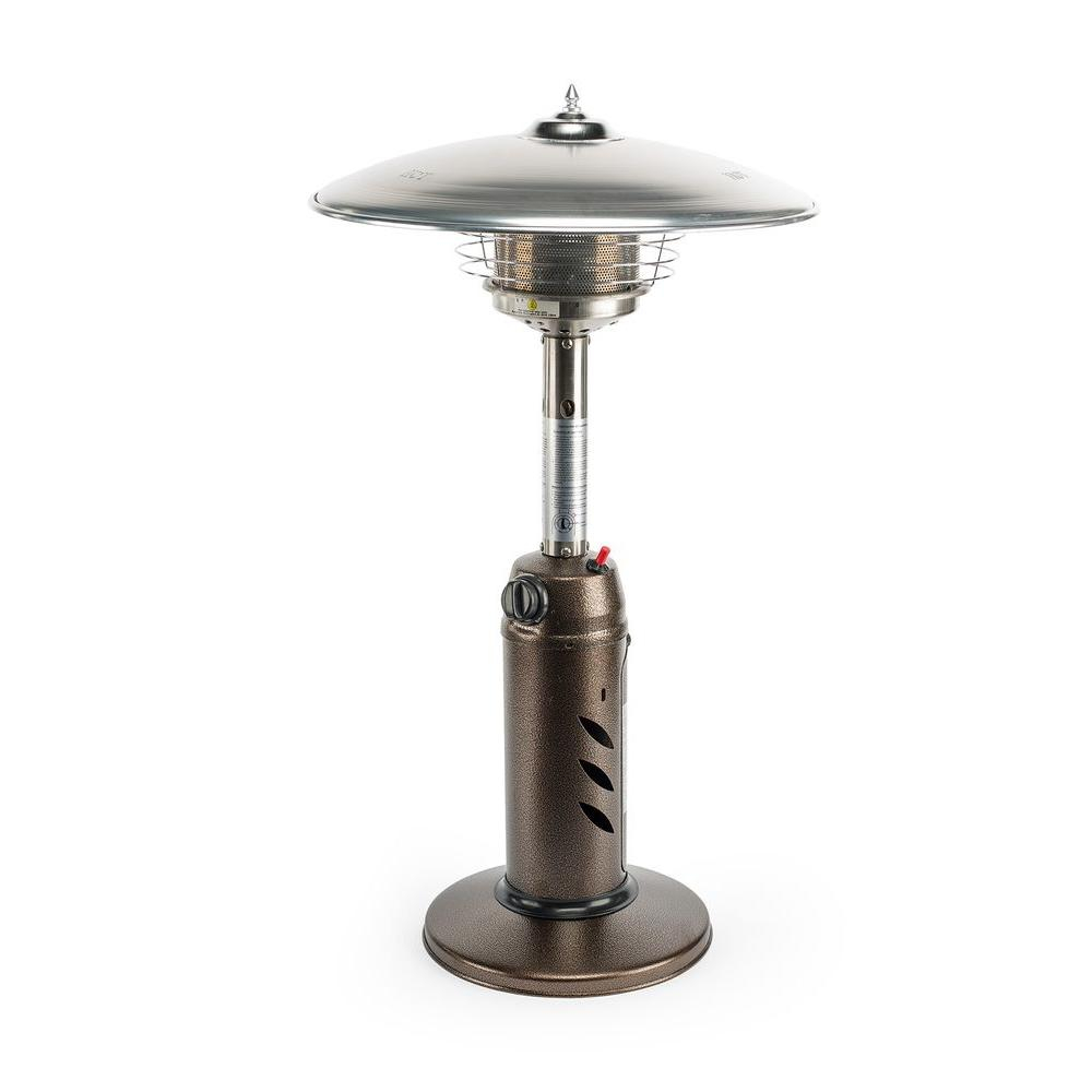 Hampton Bay 11000 Btu Powder Coated Bronze Tabletop Propane Patio Heater pertaining to dimensions 1000 X 1000