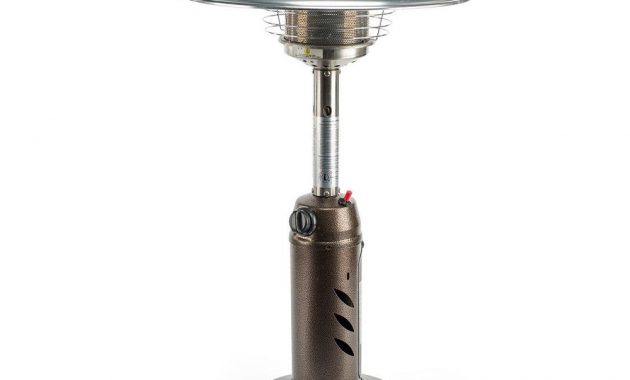 Hampton Bay 11000 Btu Powder Coated Bronze Tabletop Propane Patio Heater pertaining to size 1000 X 1000