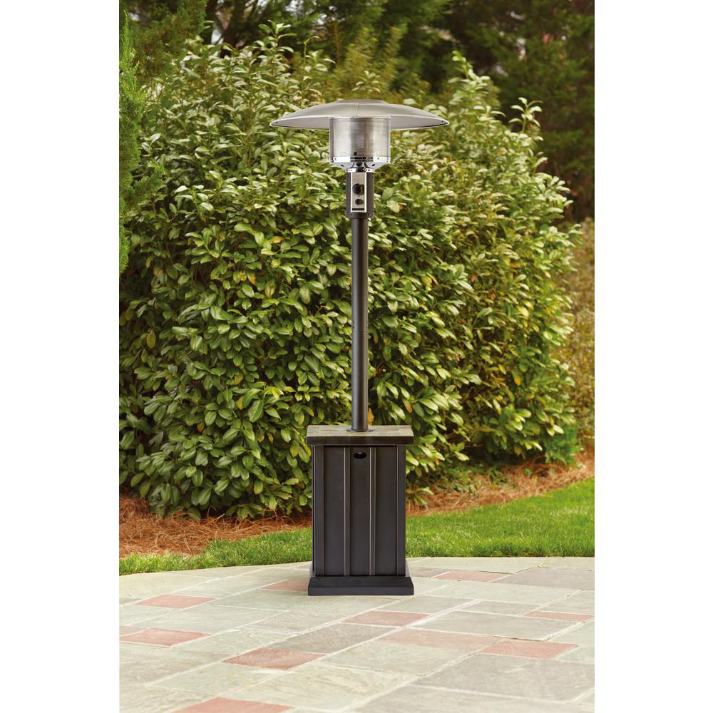 Hampton Bay 48000 Btu Black Gas Patio Heater intended for proportions 1000 X 1000