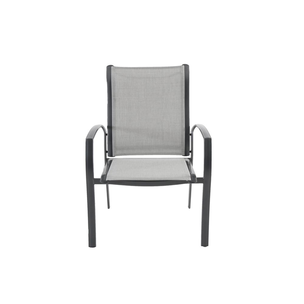 Hampton Bay Commercial Grade Aluminum Oversized Outdoor Patio Dining Chair In Sunbrella Augustine Alloy 2 Pack throughout size 1000 X 1000