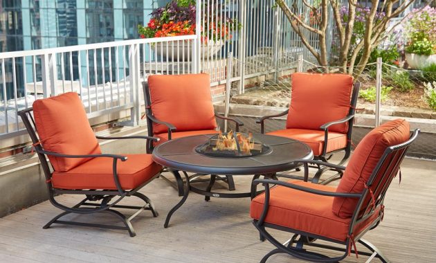 Hampton Bay Redwood Valley 5 Piece Metal Patio Fire Pit throughout measurements 1000 X 1000