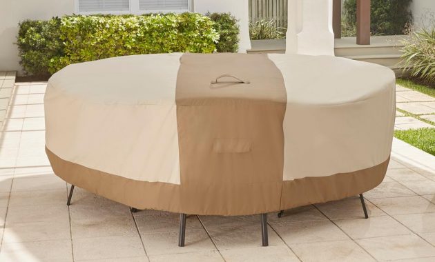 Hampton Bay Round Table Outdoor Patio With Chair Cover intended for dimensions 1000 X 1000