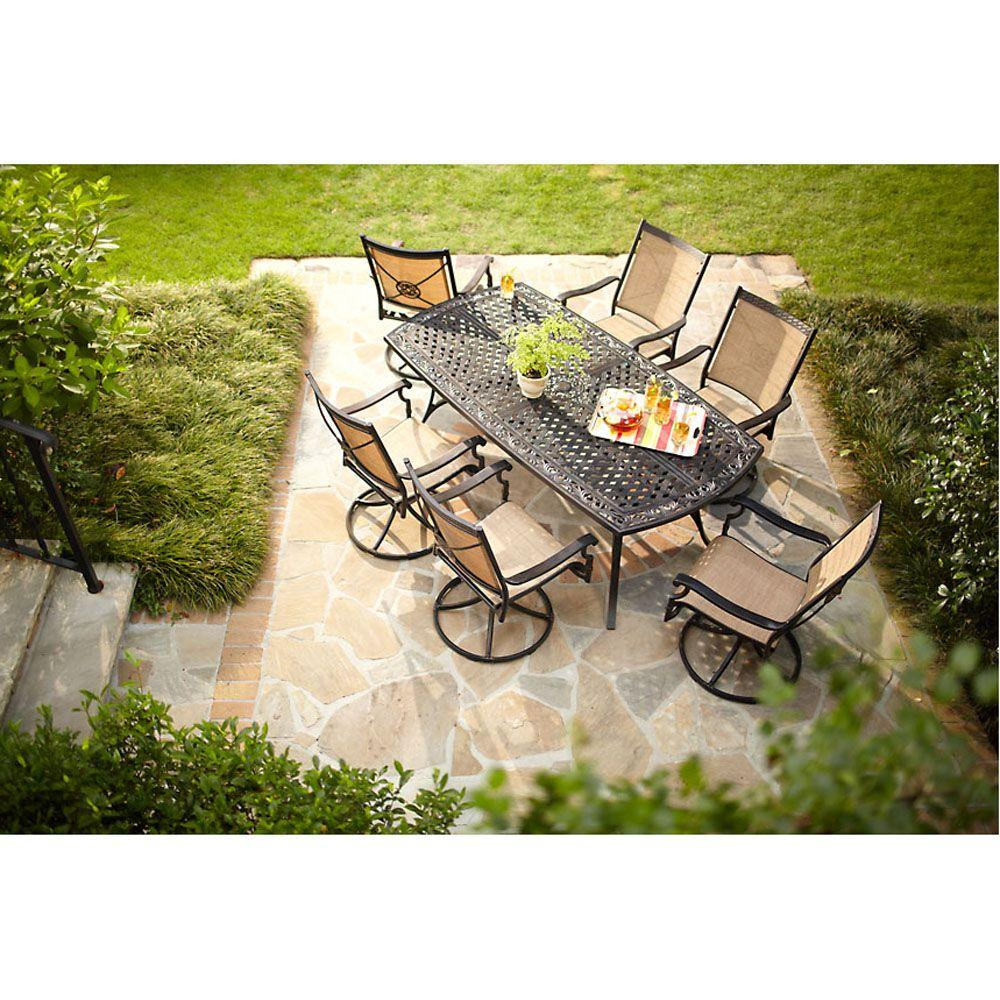 Hampton Bay Solana Bay 7 Piece Patio Dining Set Patio intended for measurements 1000 X 1000