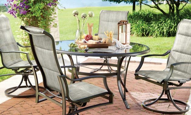 Hampton Bay Statesville 5 Piece Padded Sling Patio Dining within sizing 1000 X 1000