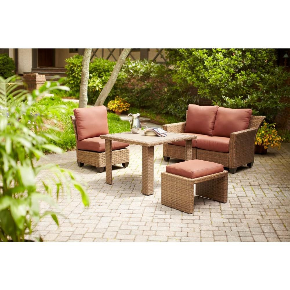 Hampton Bay Tobago 5 Piece Modular Patio Sectional Set With with sizing 1000 X 1000