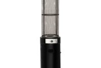 Hanover 6 Ft 34000 Btu Black Cylinder Patio Heater With Glass Flame Display throughout measurements 1000 X 1000