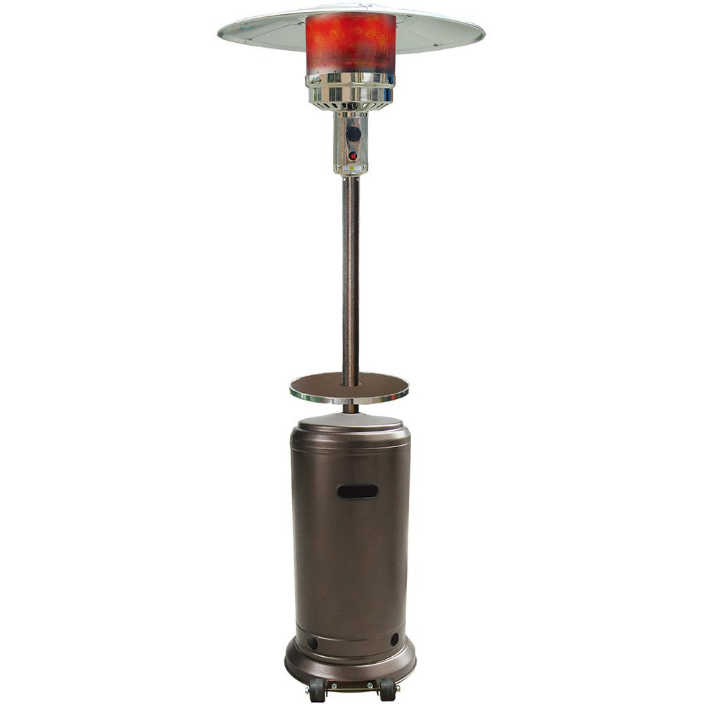 Hanover 7 Ft 41000 Btu Hammered Bronze Steel Umbrella Propane Gas Patio Heater with dimensions 1000 X 1000