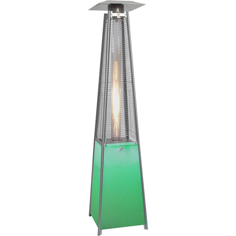 Hanover 7 Ft 42000 Btu Stainless Steel Frame And Multi Color Led Lighted Base Square Propane Gas Patio Heater with proportions 1000 X 1000