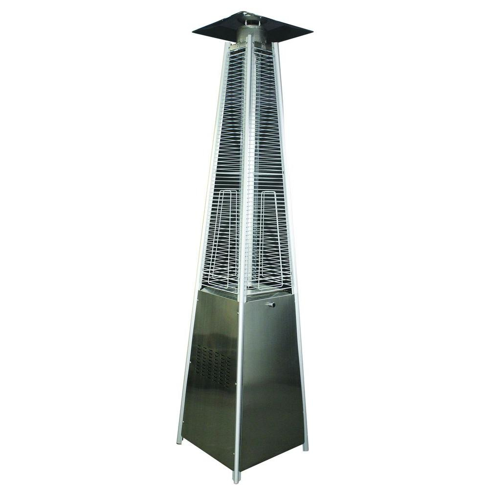 Homcomfort 34000 Btu Stainless Steel Square Pyramid Gas Patio Heater for measurements 1000 X 1000