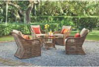 Home Decorators Collection Port Elizabeth 5 Piece All Weathered Metal Patio Conversation Set With Brown Cushions inside measurements 1000 X 1000