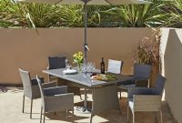 Home Havana 6 Seater Rattan Effect Patio Set Grey Garden inside sizing 1000 X 1000