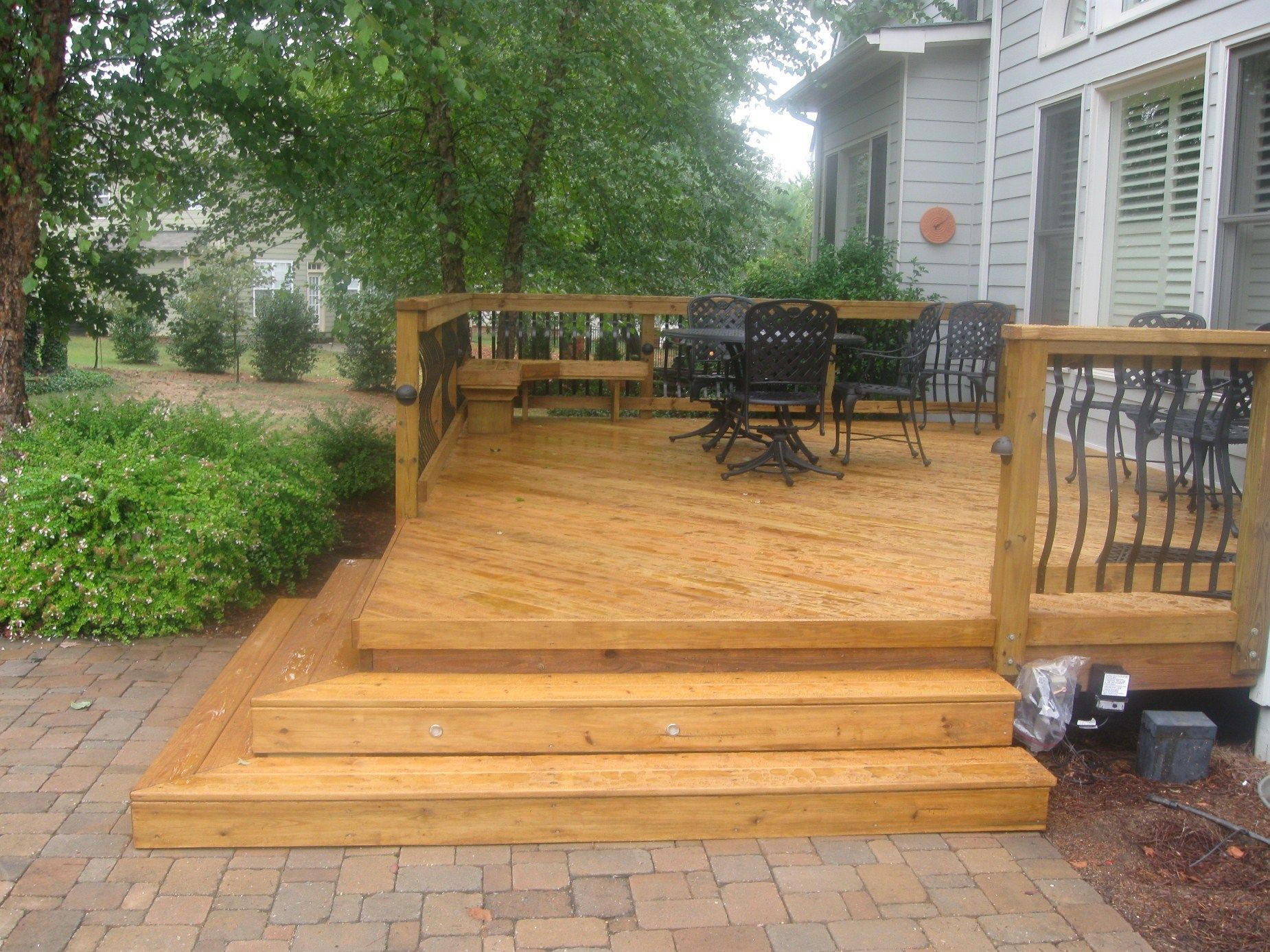 Ideas For Decks Decorating Wood Deck Design Ideas For Low with regard to measurements 1850 X 1388