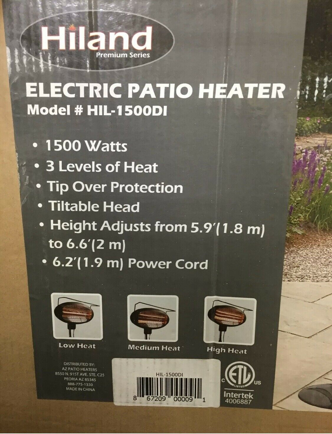 Infrared Electric Patio Heater Standing 1500 Watt with size 1125 X 1470