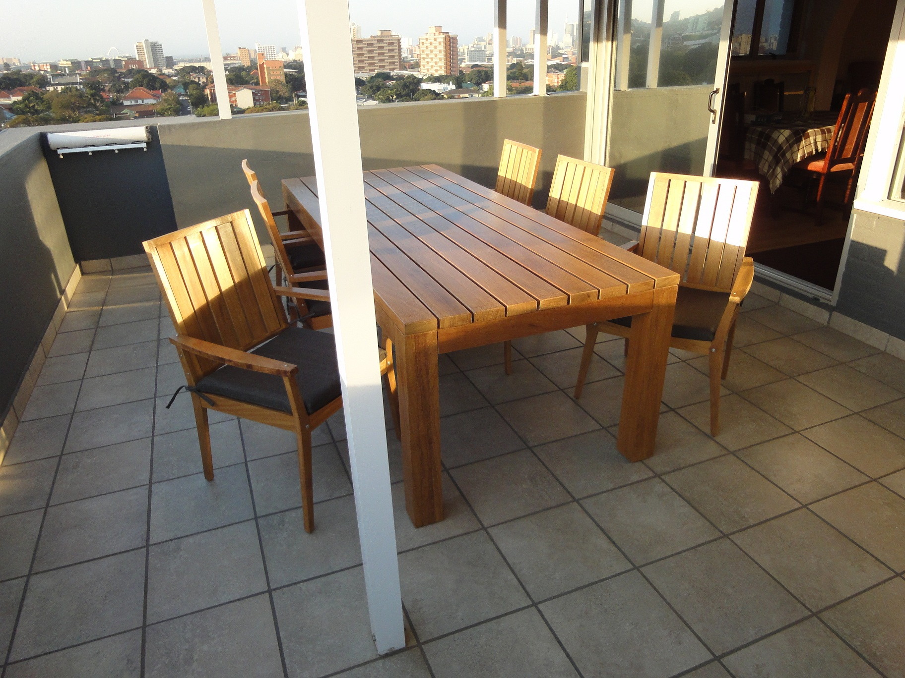 Iroko Outdoor Patio Table Chairs Suite Creative Woodworx with regard to size 1824 X 1368