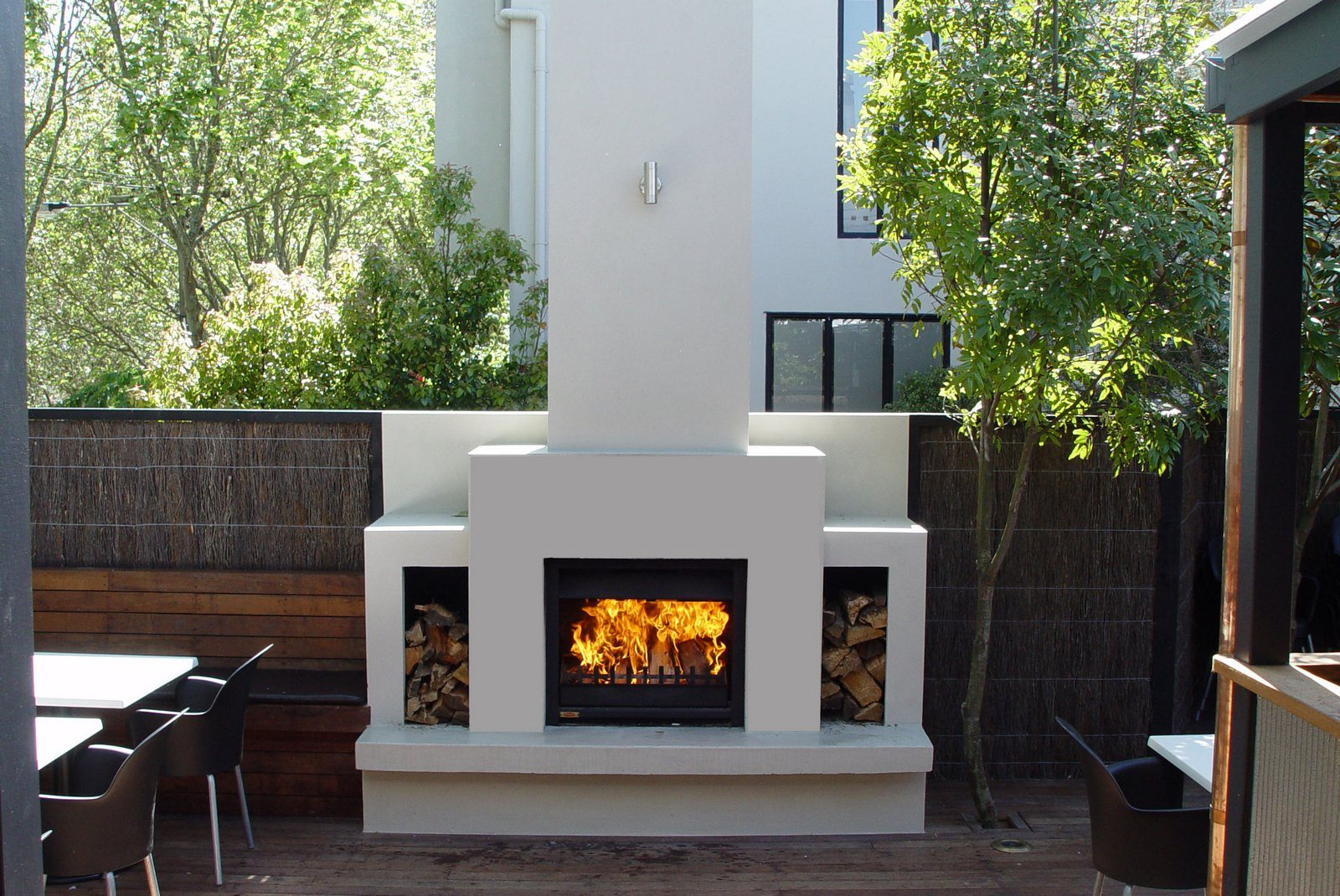 Jetmaster Universal Outdoor Wood Fireplace Corner regarding dimensions 1600 X 1070