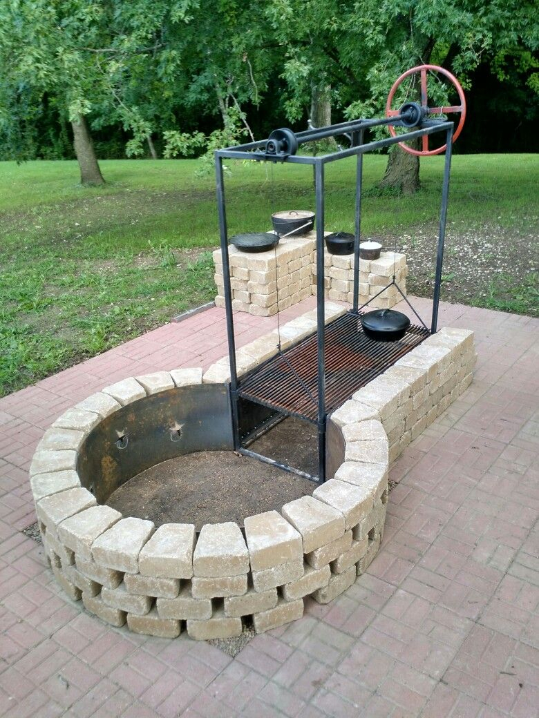 Keyhole Fire Pit With Adjustable Grille Fire Pit Bbq Fire inside sizing 780 X 1040